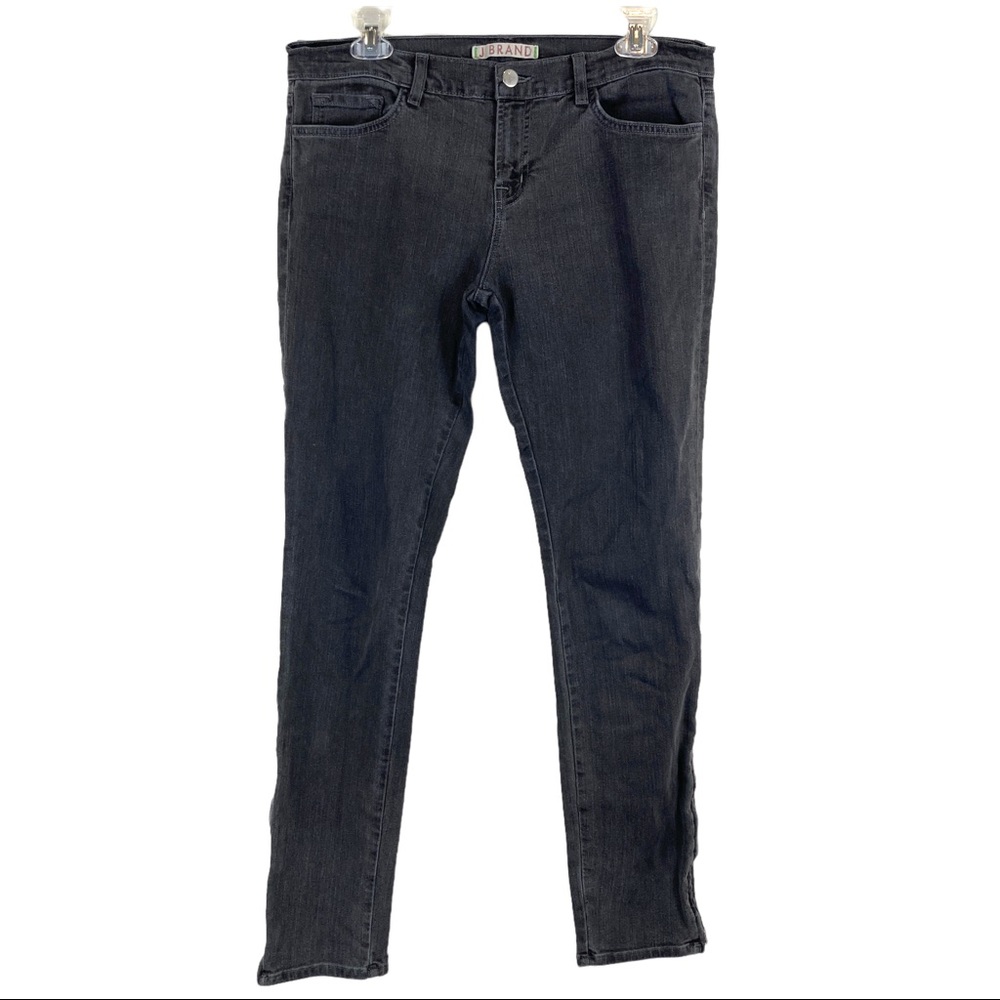 J Brand Black Wash Ghost Zip Hem Slim Skinny Jeans Womens Size 31